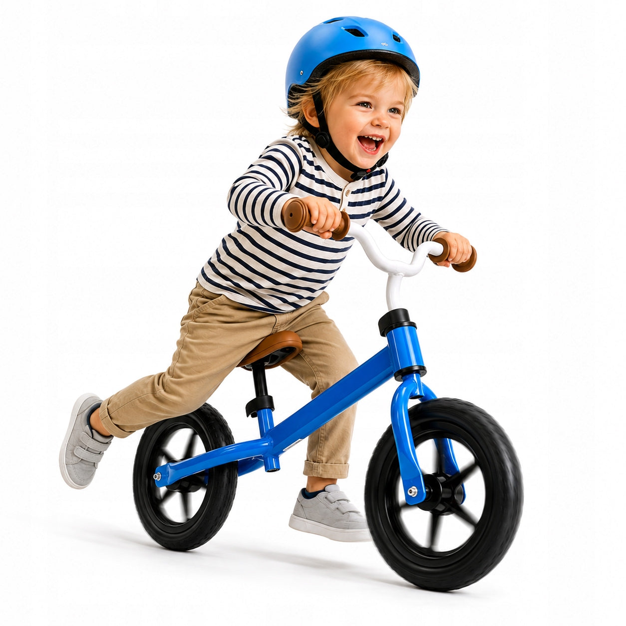 12 INCH BALANCE BIKE FOR KIDS 2+ LIGHTWEIGHT ADJUSTABLE FOAM WHEELS STRONG