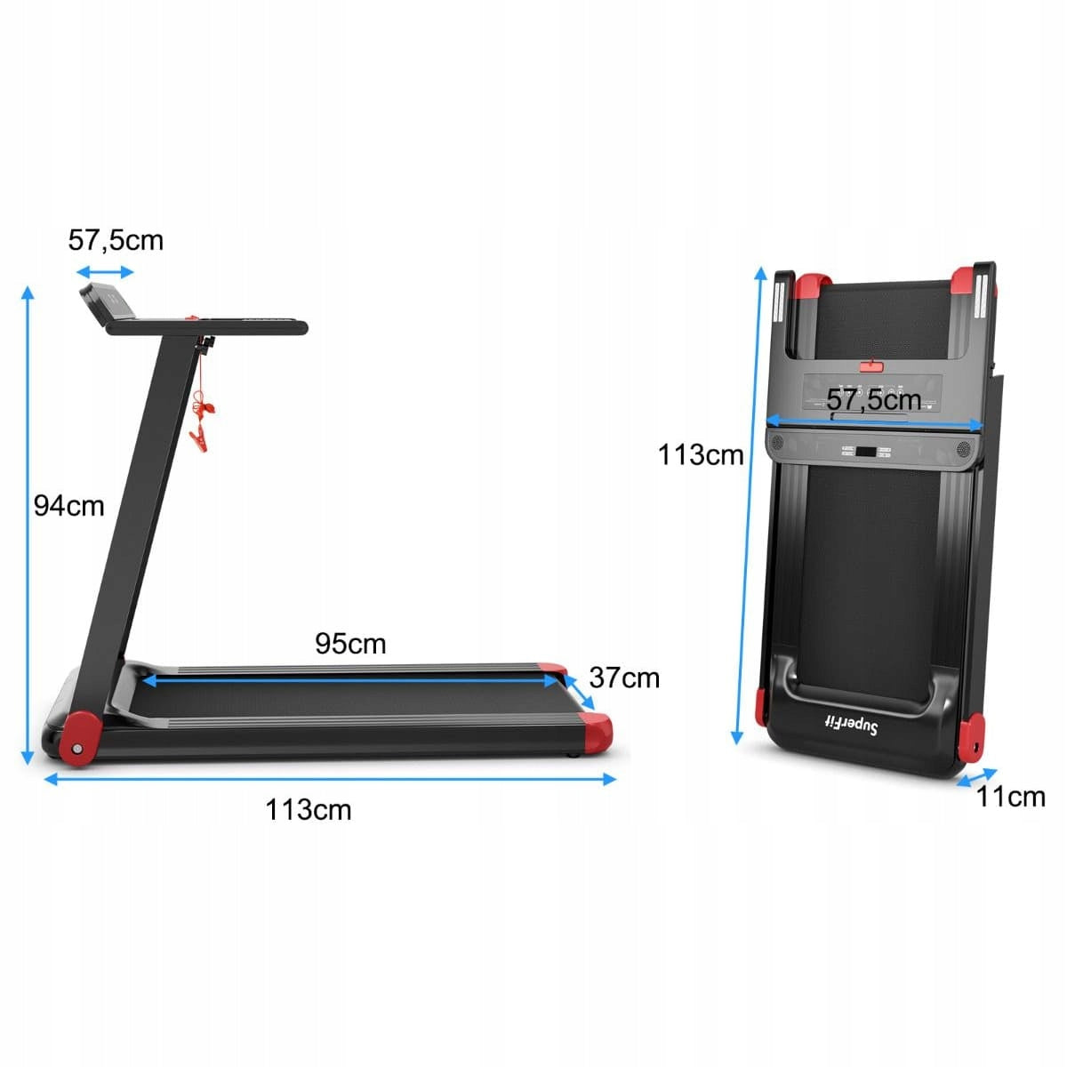 12 KM/H FOLDING ELECTRIC TREADMILL Brand Costway