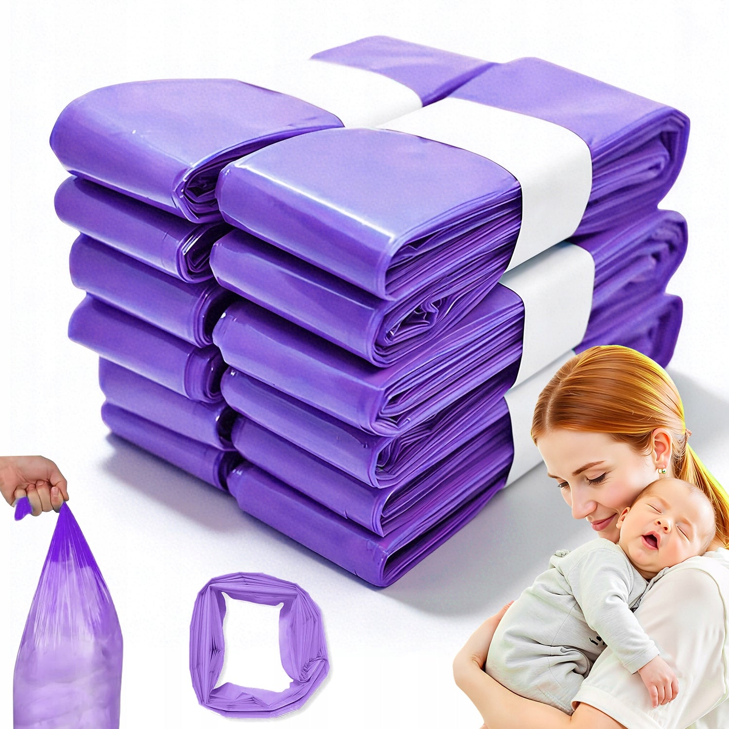 12 PCS DIAPER CONTAINER CARTRIDGES UNIVERSAL BAGS