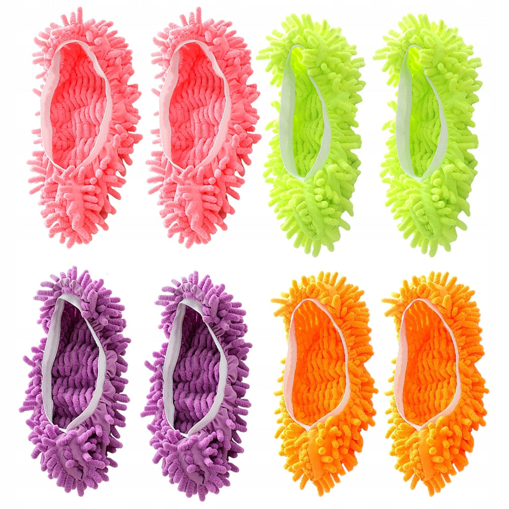 12 Pcs Dust Fiber Mop Slippers Socks Stop