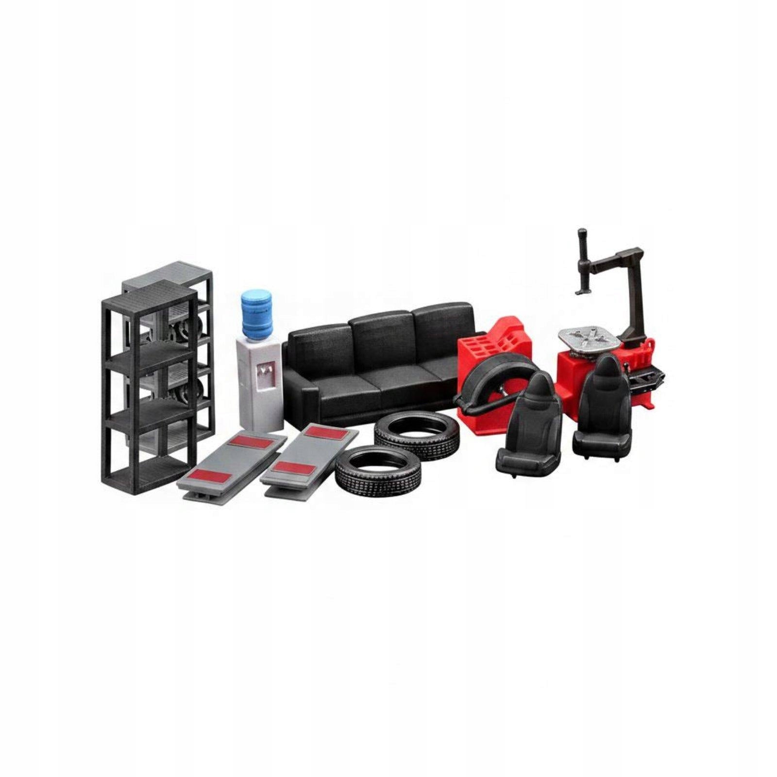 12 Pieces 1:64 Repair Tools Set Resin 1:64 Garage Tool Set Pre Painted Mini