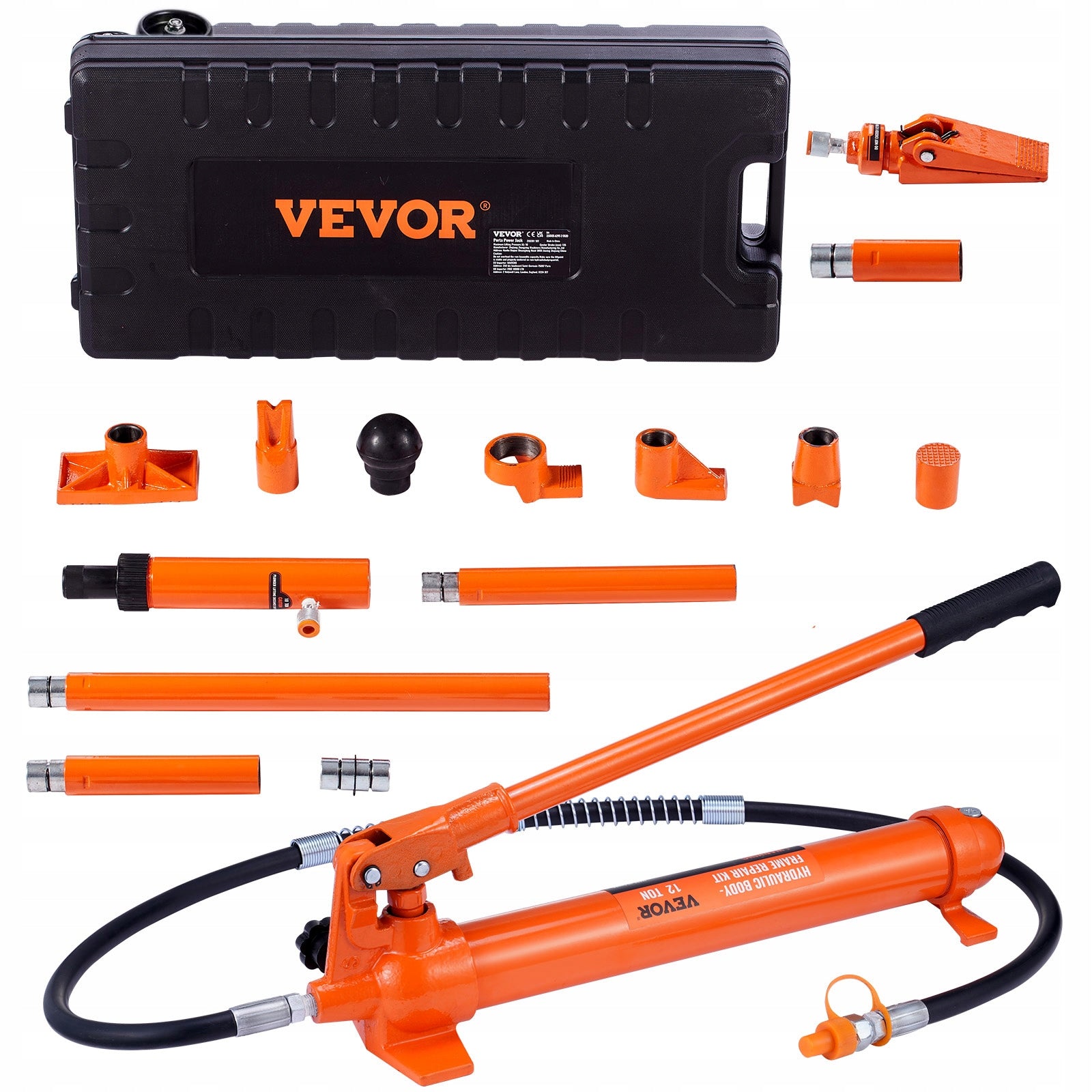 12 Ton Hydraulic Jack Air Pump Lift Ram Body Frame Porta Power Repair Kits
