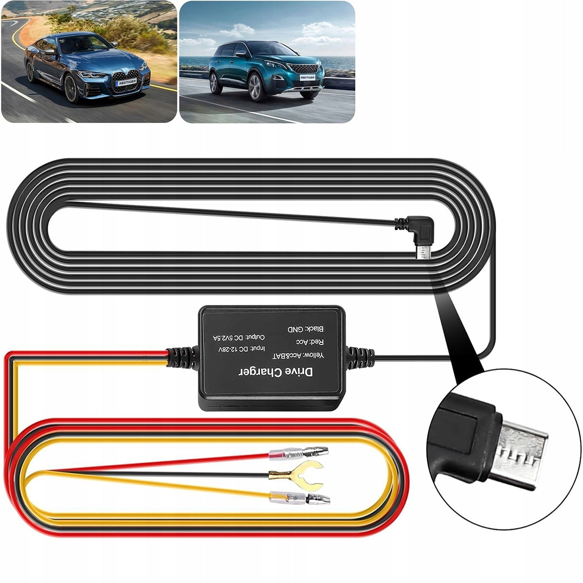 12 V-24 V DVR Car Camera Mount Kit