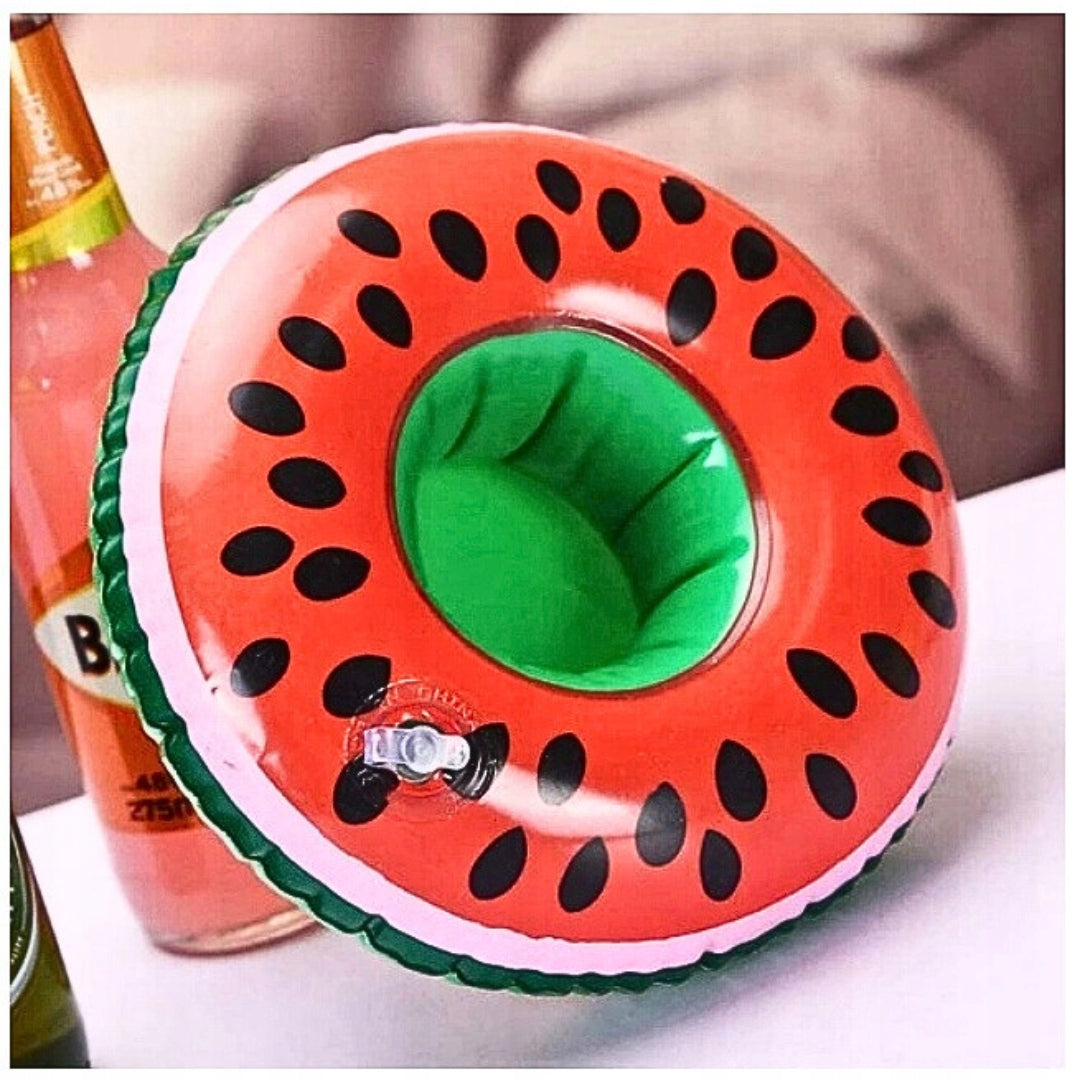 12 x INFLATABLE DRINK HOLDER Drink Stand WATERMELON POOL Pad Packaging status original