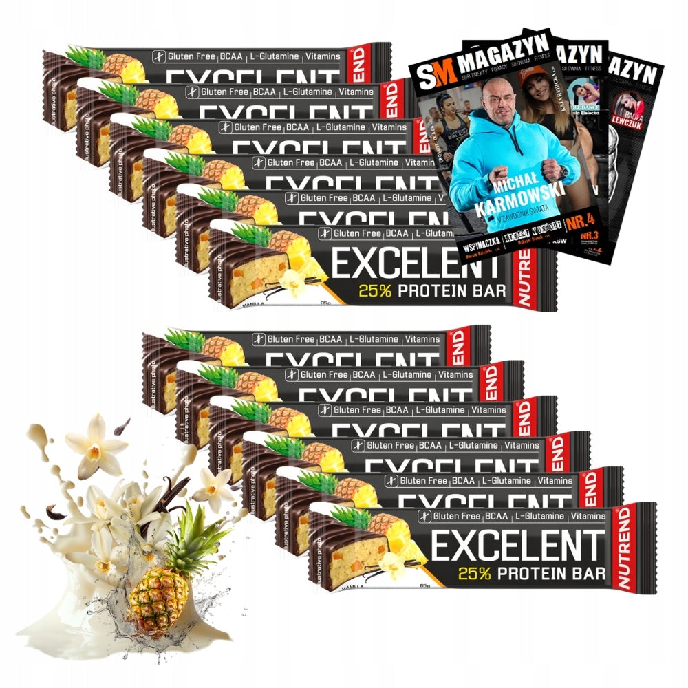 12 x NUTREND EXCELENT PROTEIN BAR 85 g PROTEIN BAR FIT PROTEIN ENERGY