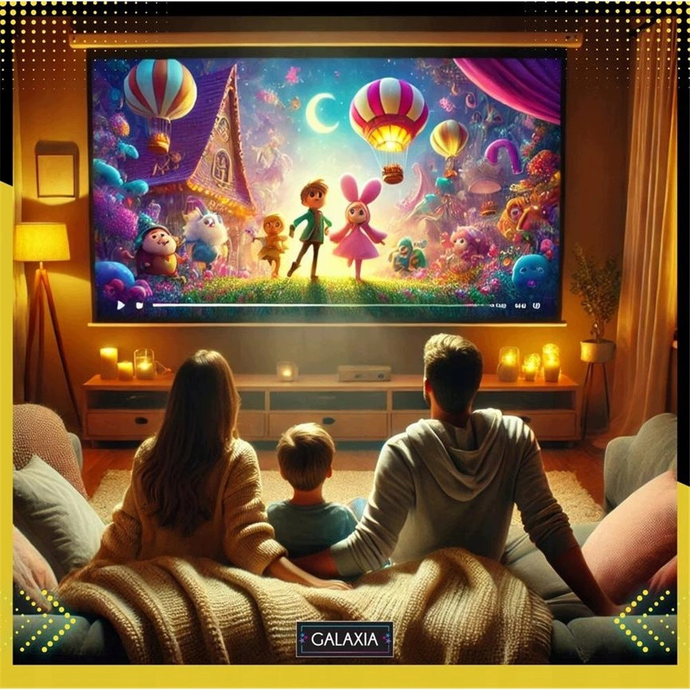 120 INCH 16:9 PROJECTION SCREEN WITH A SET OF ACCESSORIES FOR WATCHING MOVIES Packaging status original