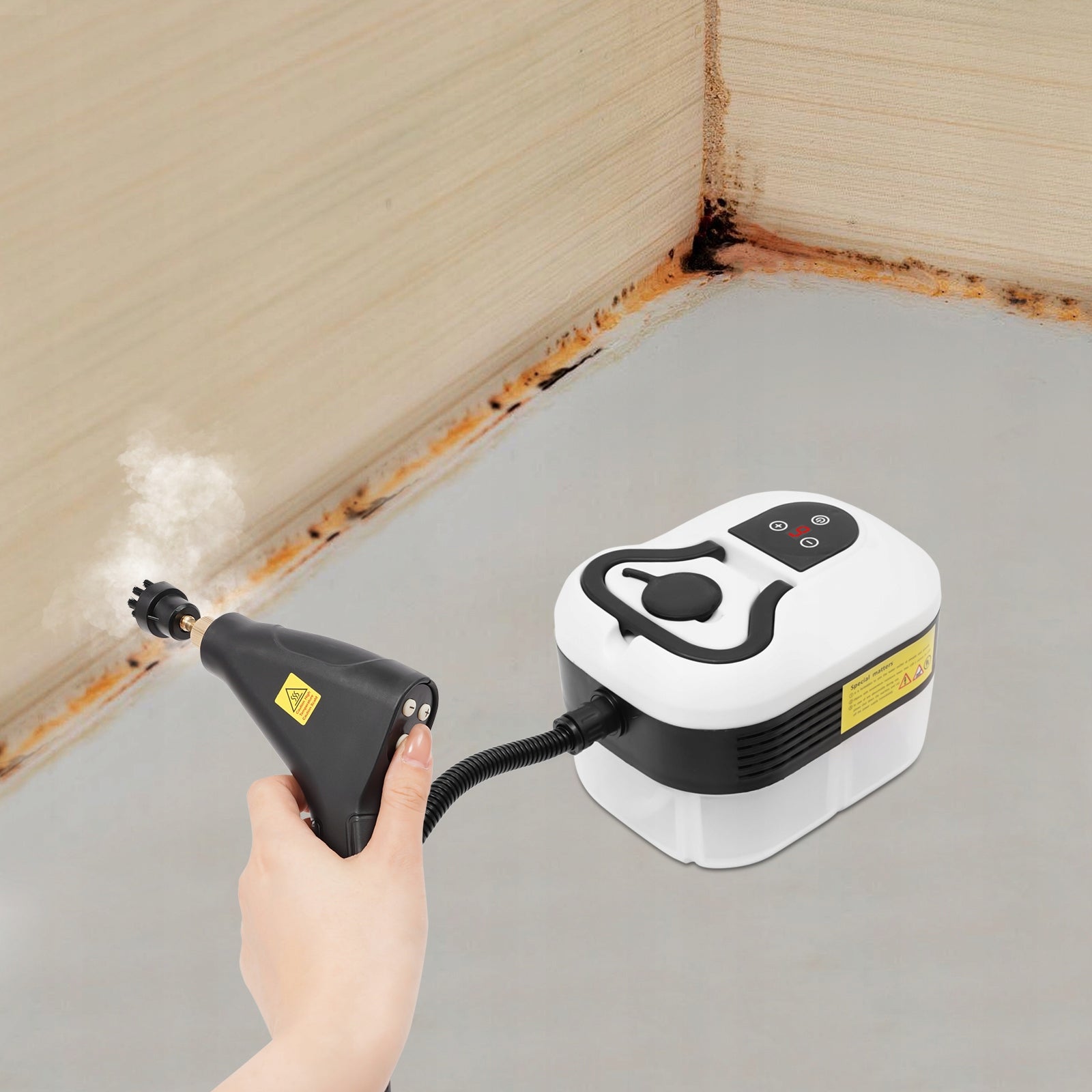 1200ml High-Temp Steam Cleaner, 1500W 220V, Portable Design with 1-6 Gears Dominant color black