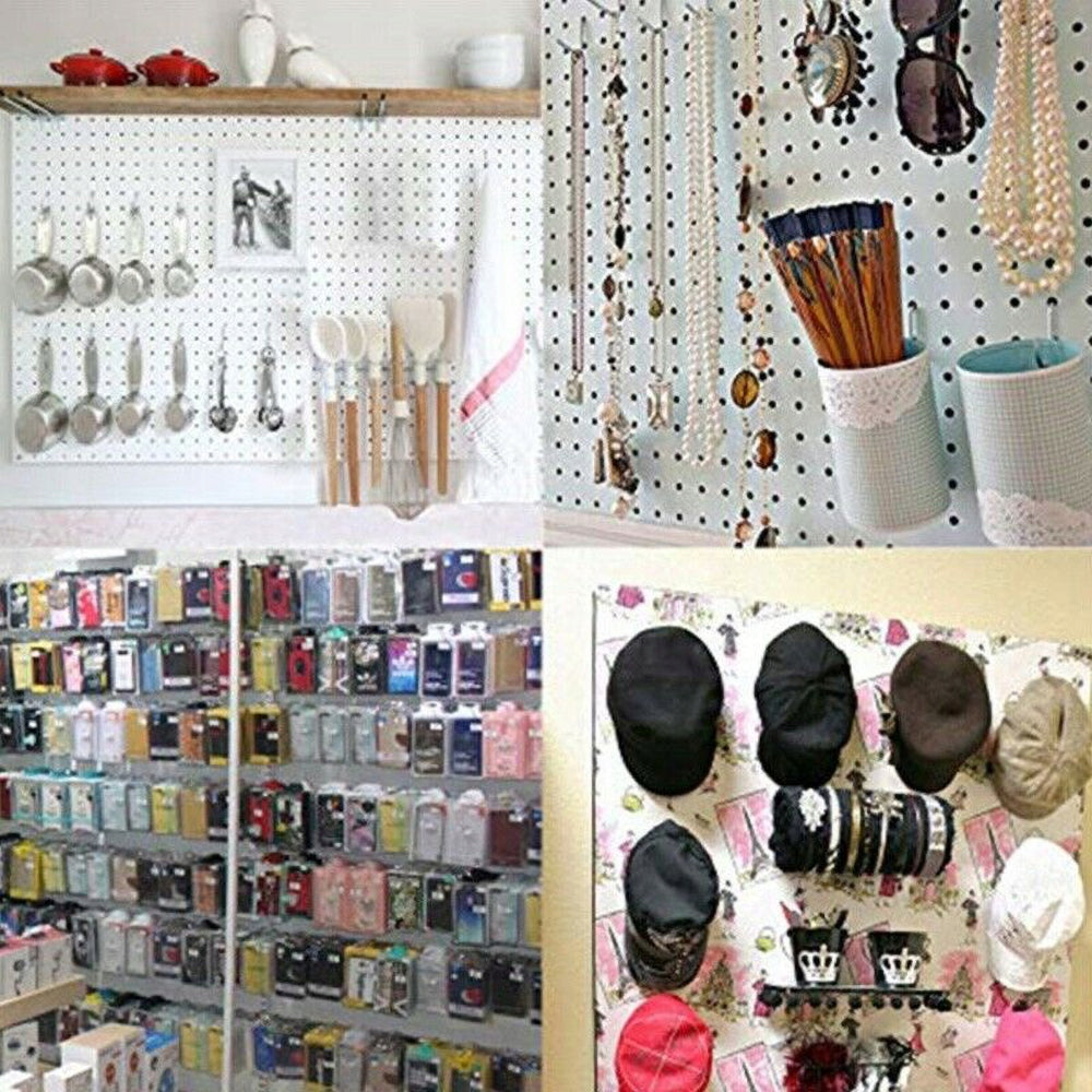 122pcs Metal Pegboard Hook Set Color black