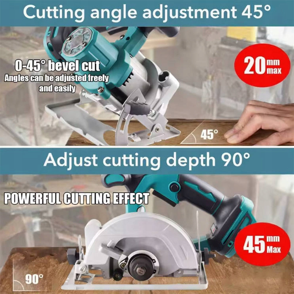125mm Brushless Circular Saw For Wood Cutter 6500 RPM Professional Cutting Saw bore diameter 125 mm