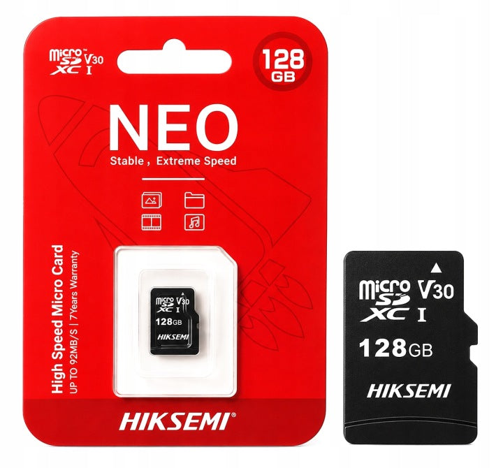 128Gb microSD card for HS-TF-C1 128G NEO HikSemi by Hikvision cameras