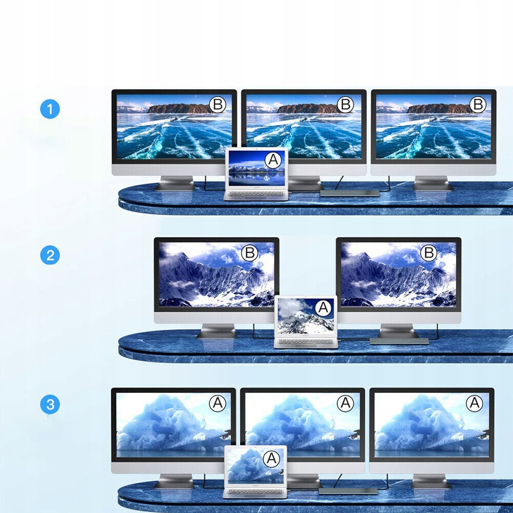 12IN1 USB-C DOCKING STATION TRIPLE HDMI DISPLAY 4K VGA PD 100W Manufacturer code 6PC0064