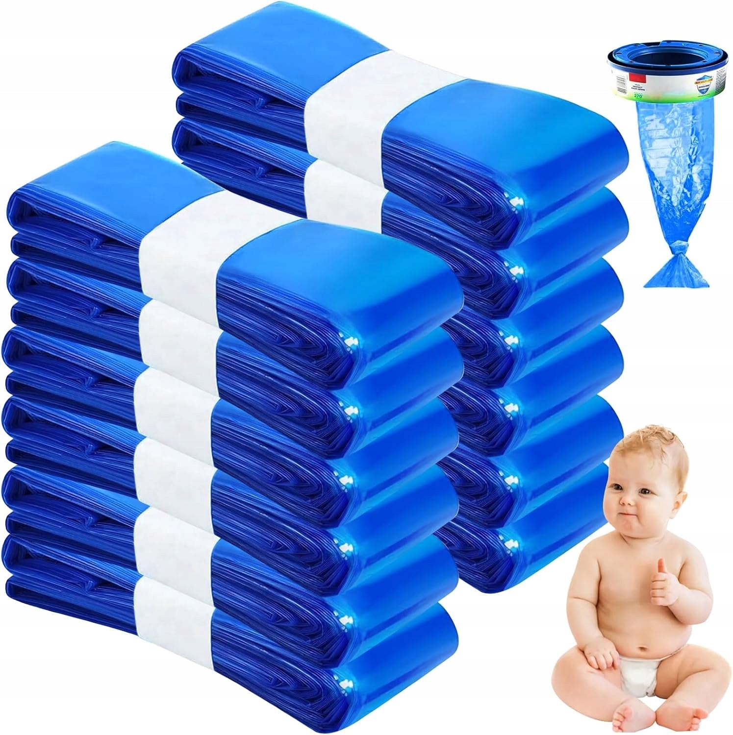 12PCS REFILLS DIAPER BASKET BAGS FOR DIAPER GENIE ANGELCARE MINCHKIN