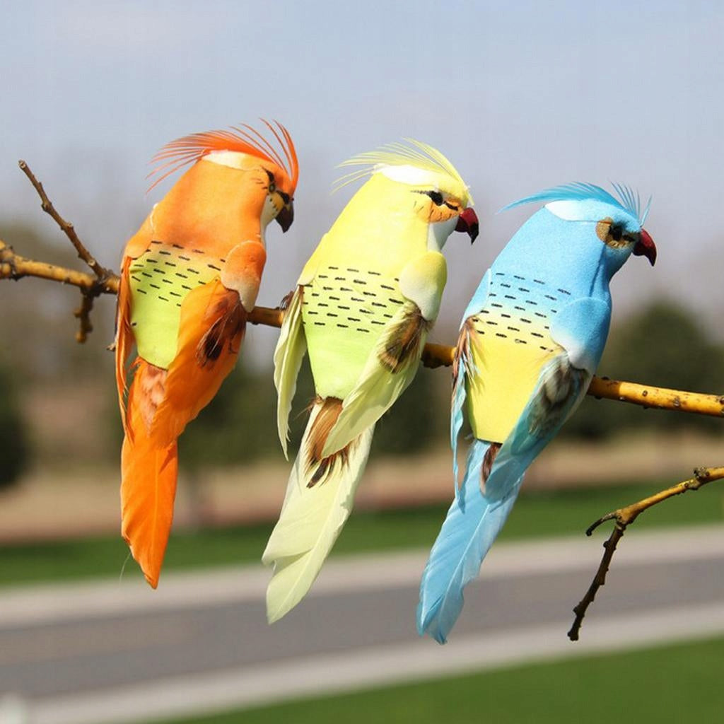 12Pcs Artificial Simulation Foam Bird Wedding Party Decor with Clip Model realistyczne ptak rzemiosło DIY rzemiosło