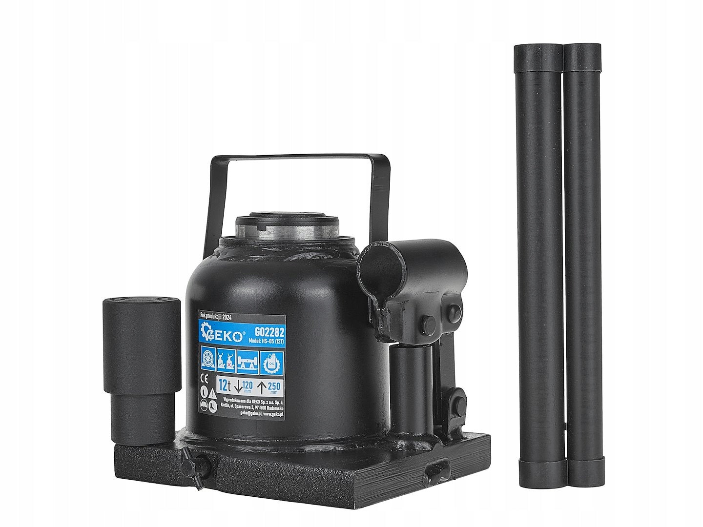 12T HYDRAULIC BOLLARD LIFT - TWO-STAGE LOW Brand Geko