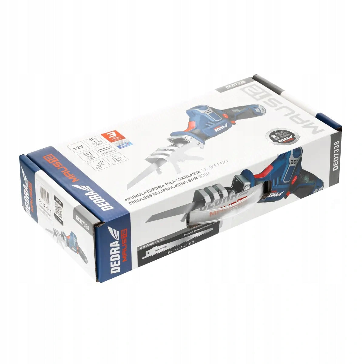 12V 0*AH CORDLESS RECIPROCATING SAW - DED7338 DEDRA Manufacturer code DED7338