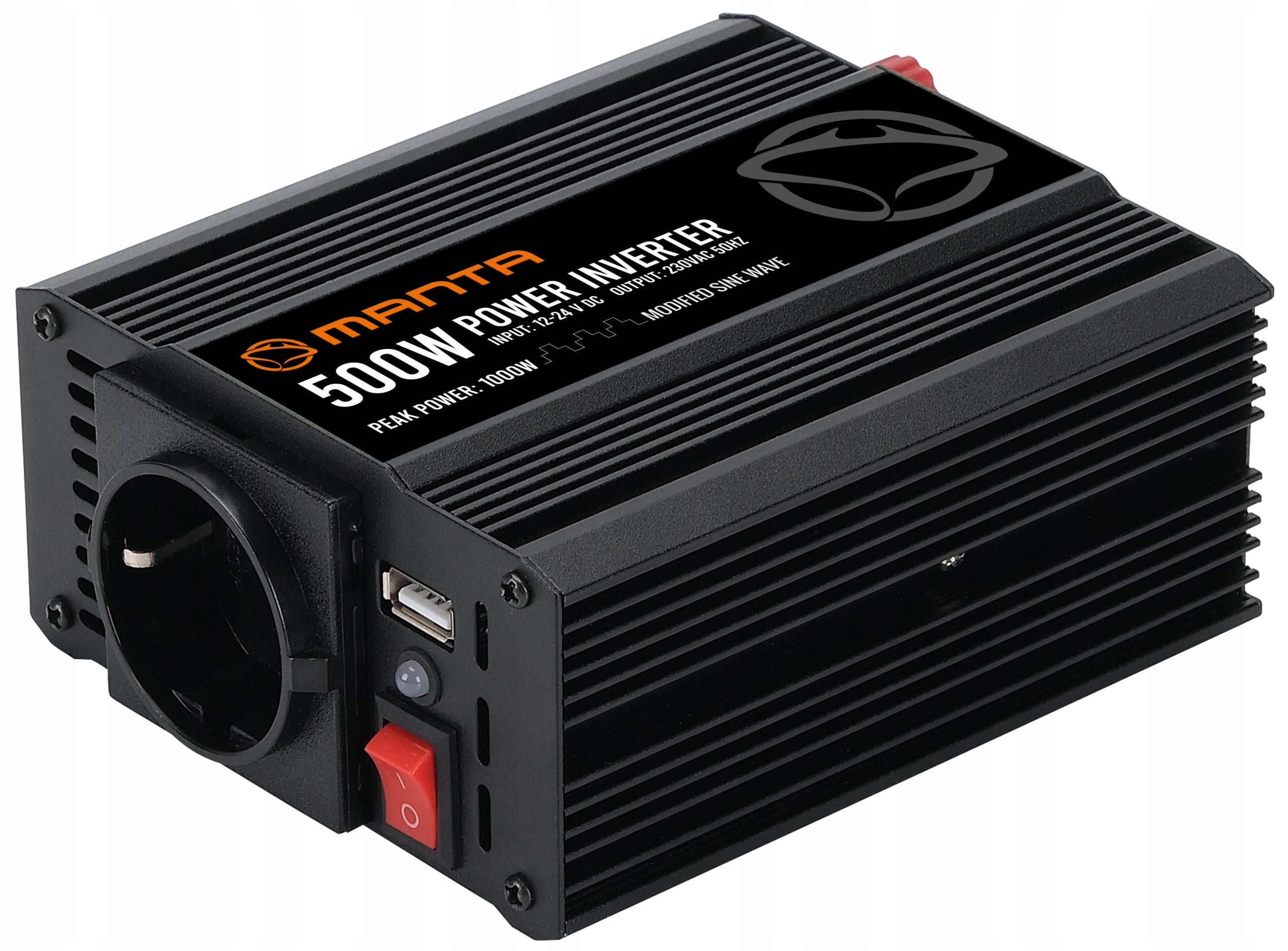 12V 24V 230V CAR INVERTER 1000 500W USB MPI500M Brand Manta