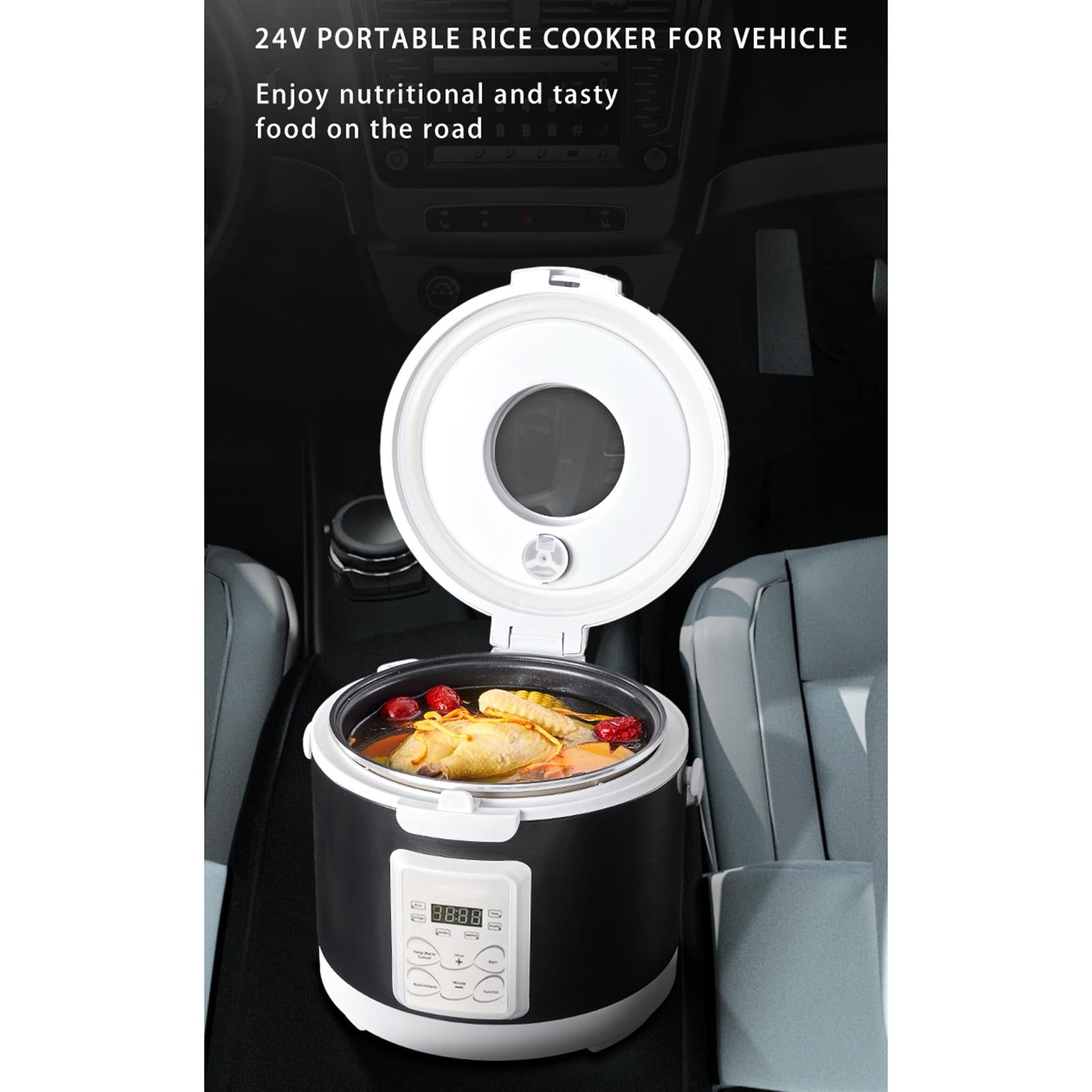 12V 24V Portable Car 3L Electric Rice Cooker 26x23cm Portable Style B