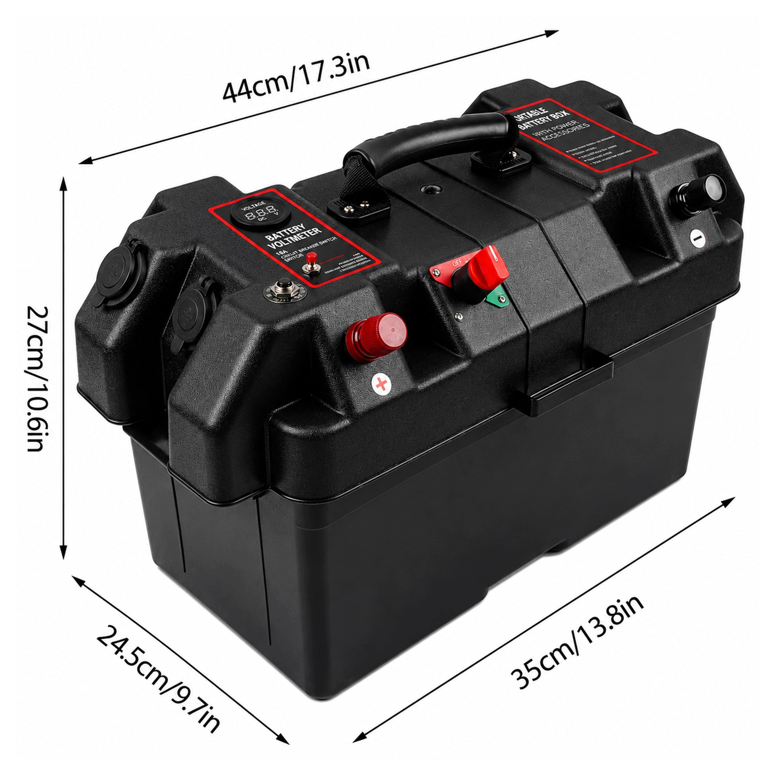 12V Cordless Box for Rechargeable with 2x USB Voltmeter Brand no brand