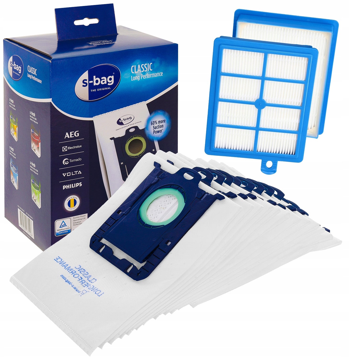 12×Vacuum cleaner bags Electrolux E201SM / S-BAG + HEPA filter Number of items 12 pcs