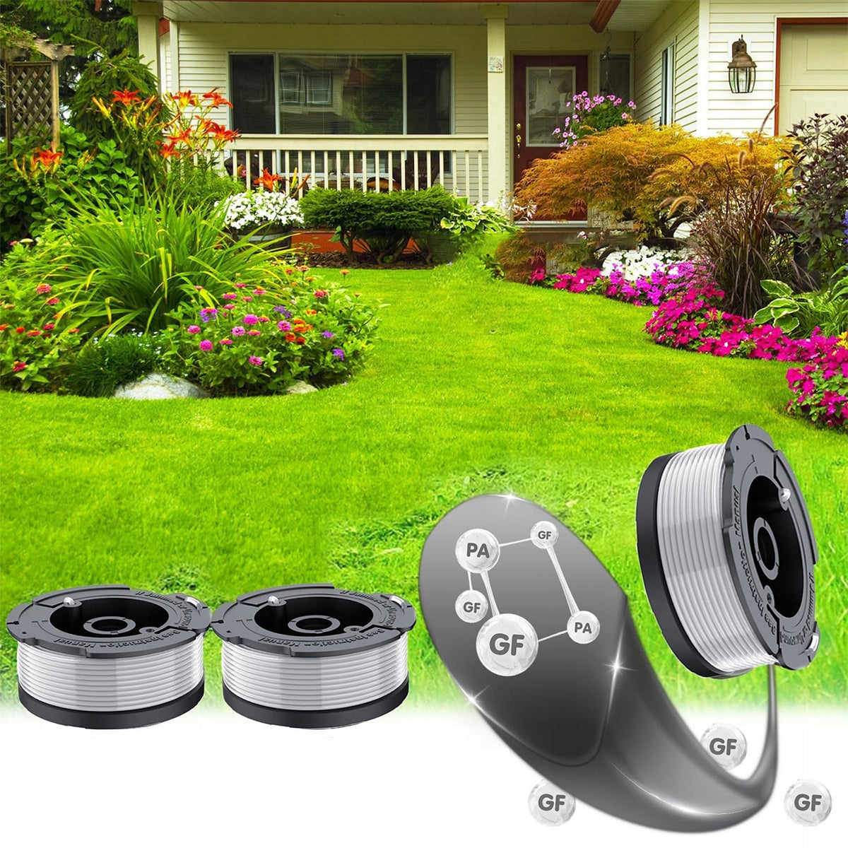 12pcs FISHING LINE SPOOLS FOR TRIMMER BLACK&DECKER 10m 1.65MM Brand no brand