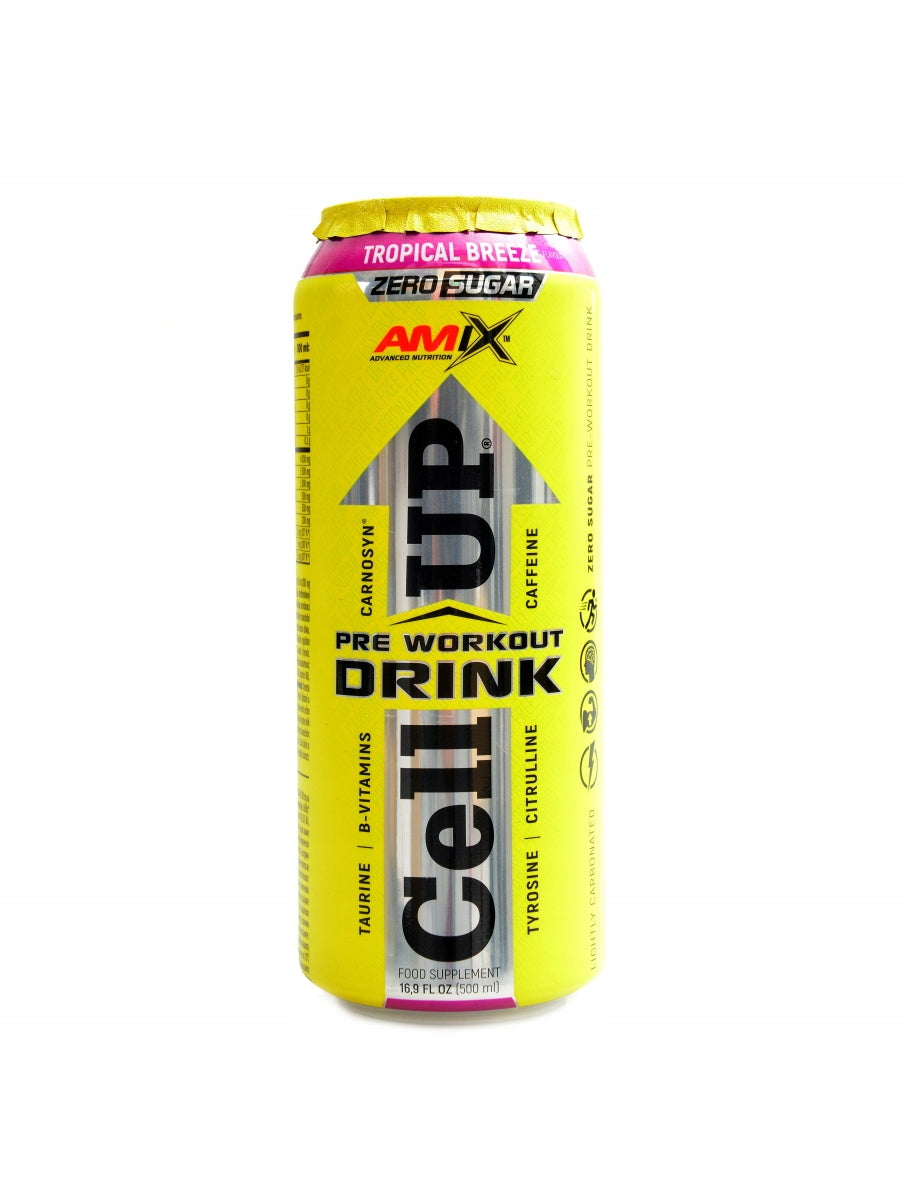 |12x| CellUP PreWorkout Drink 500ml tropical breeze Expiration date not specified