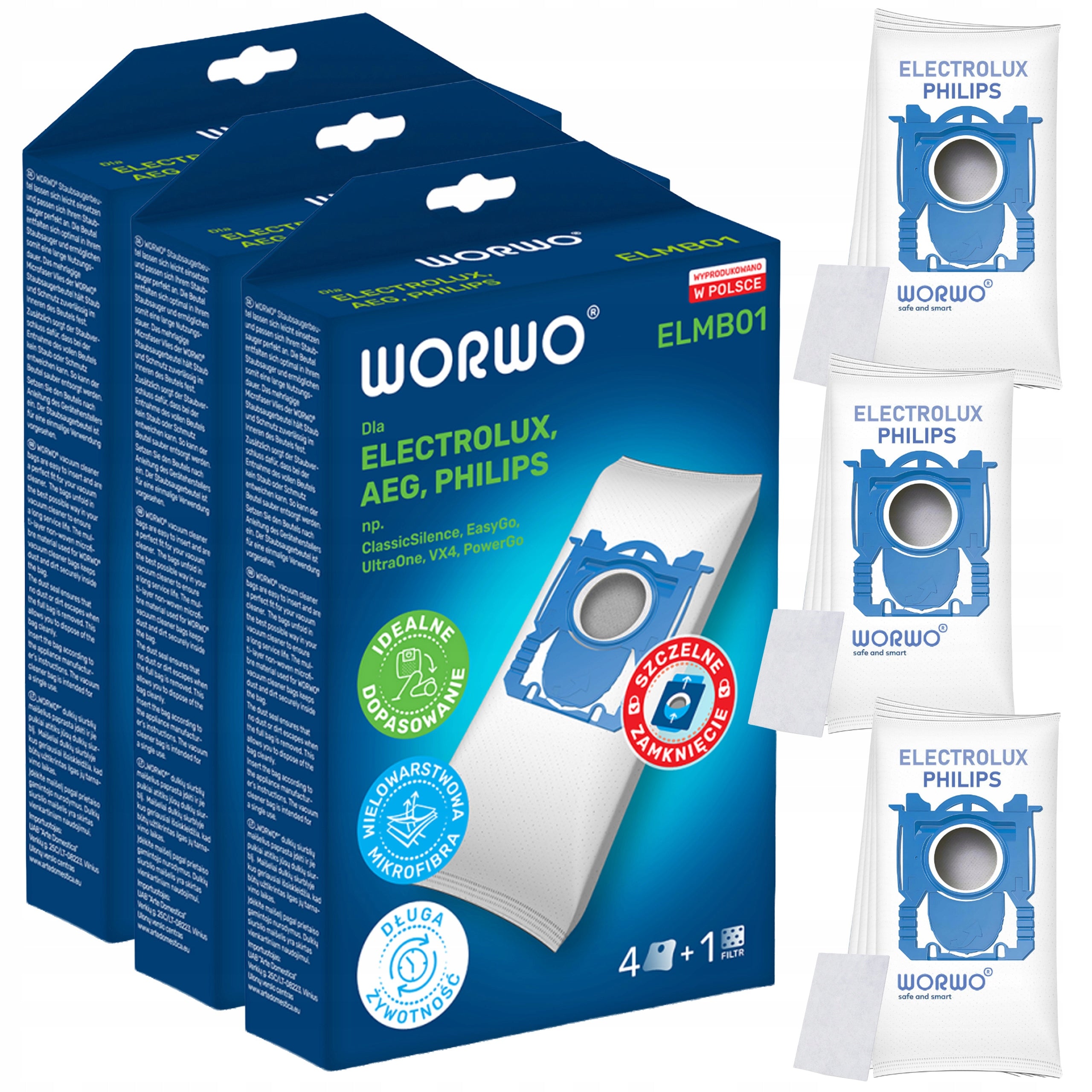 12x ELECTROLUX PHILIPS S-BAG VACUUM CLEANER BAGS