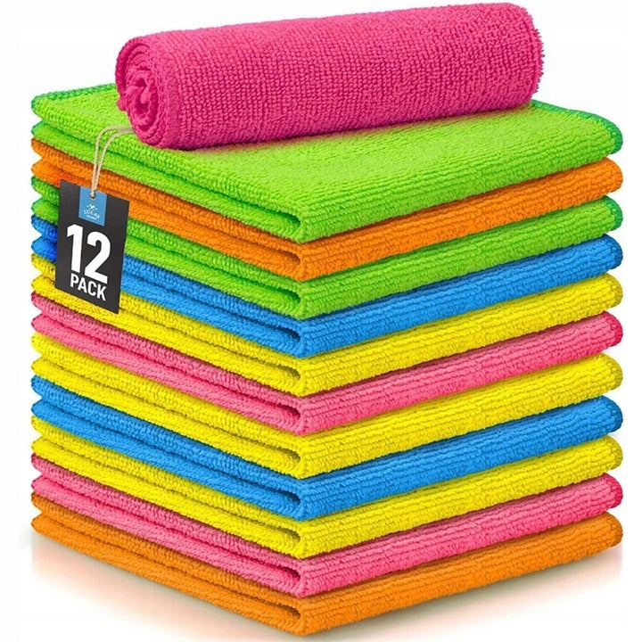12x SOFT MICROFIBER CLOTH CAR DUST CLOTH 30x30cm