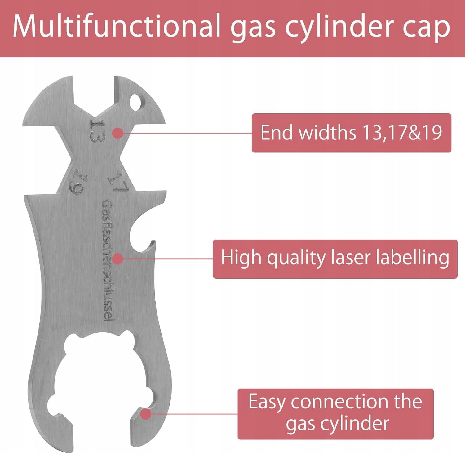 13 17 19mm stainless steel reducer gas cylinder wrench Brand no brand