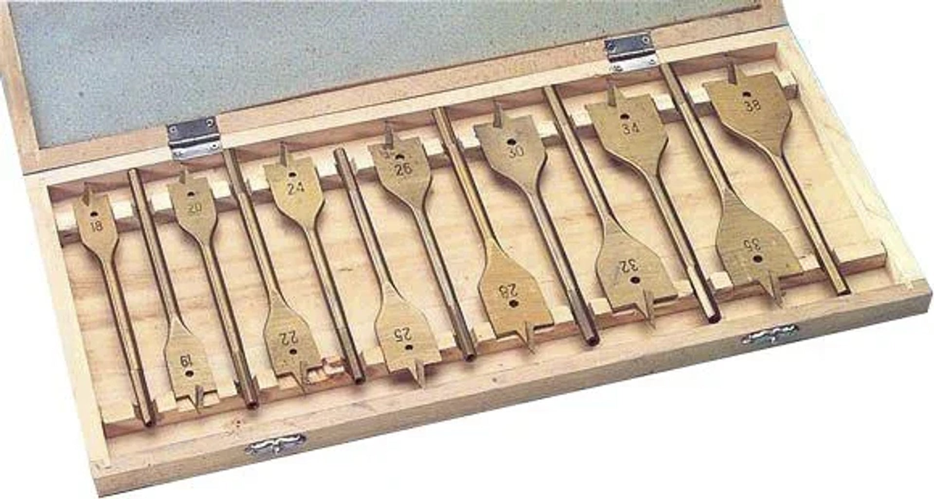 13-Piece Titanium Coated Flat Centering Drill Bit Set