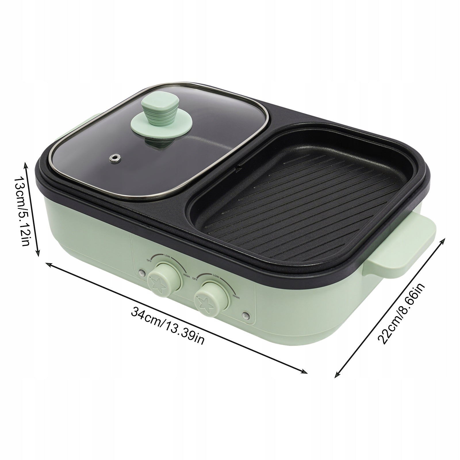1300W Multi-Functional Electric Cooker with Grill and Steamer Packaging status original