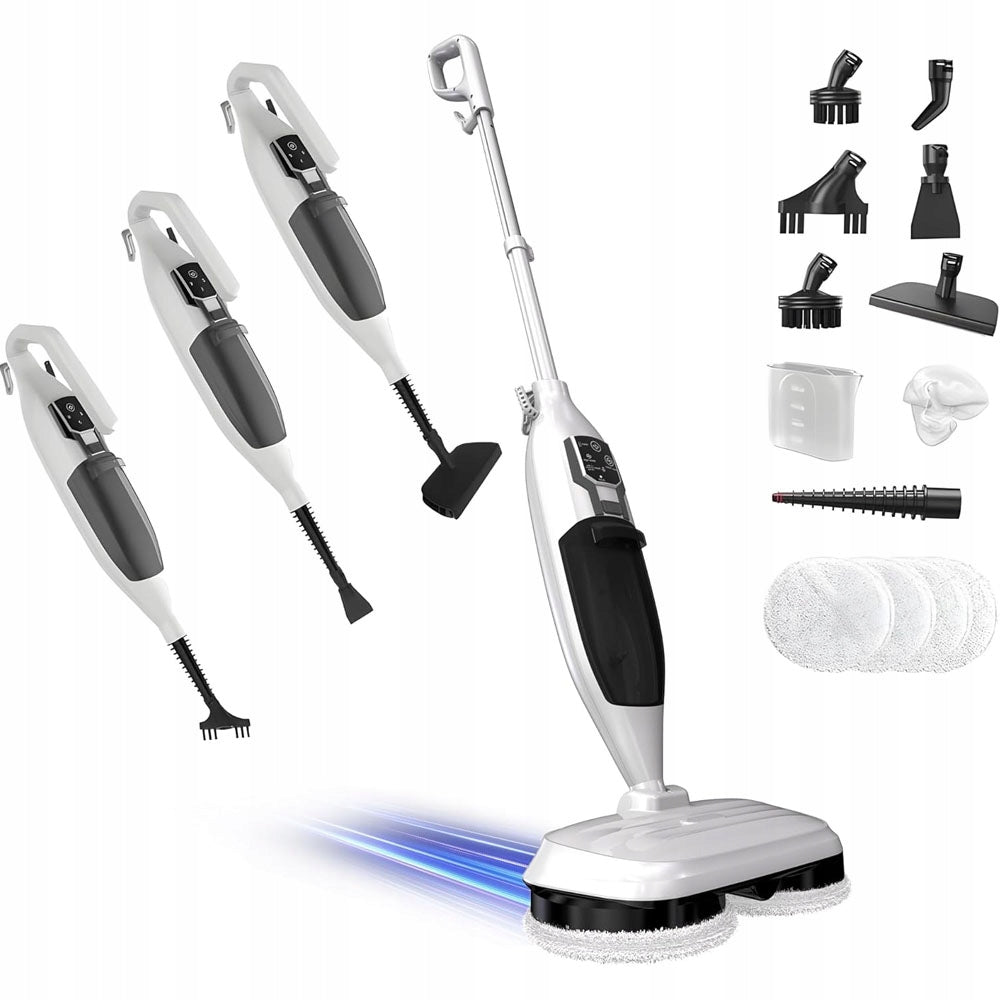 1300w Self Propelled Steam Mop With Hand Function For Bathroom And Kitchen Packaging status original