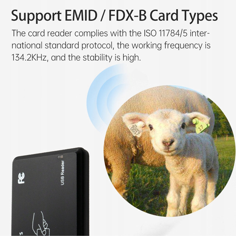 134,2 kHz RFID card reader for EMID/FDX-B P cards Printing technology other