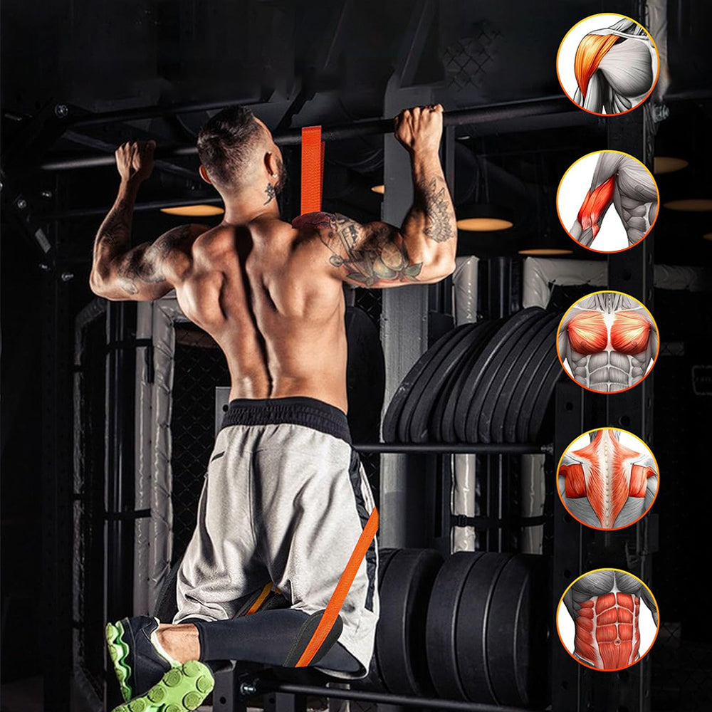 136KG LIFTING CAPACITY TRAINING BELTS ADJUSTABLE PORTABLE WITH FOAM HANDLES Packaging status original