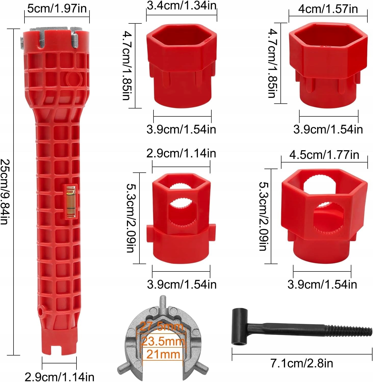 14 IN 1 FITTING WRENCH MULTIFUNCTIONAL FAUCET WRENCH WITH NUT Brand Klucze
