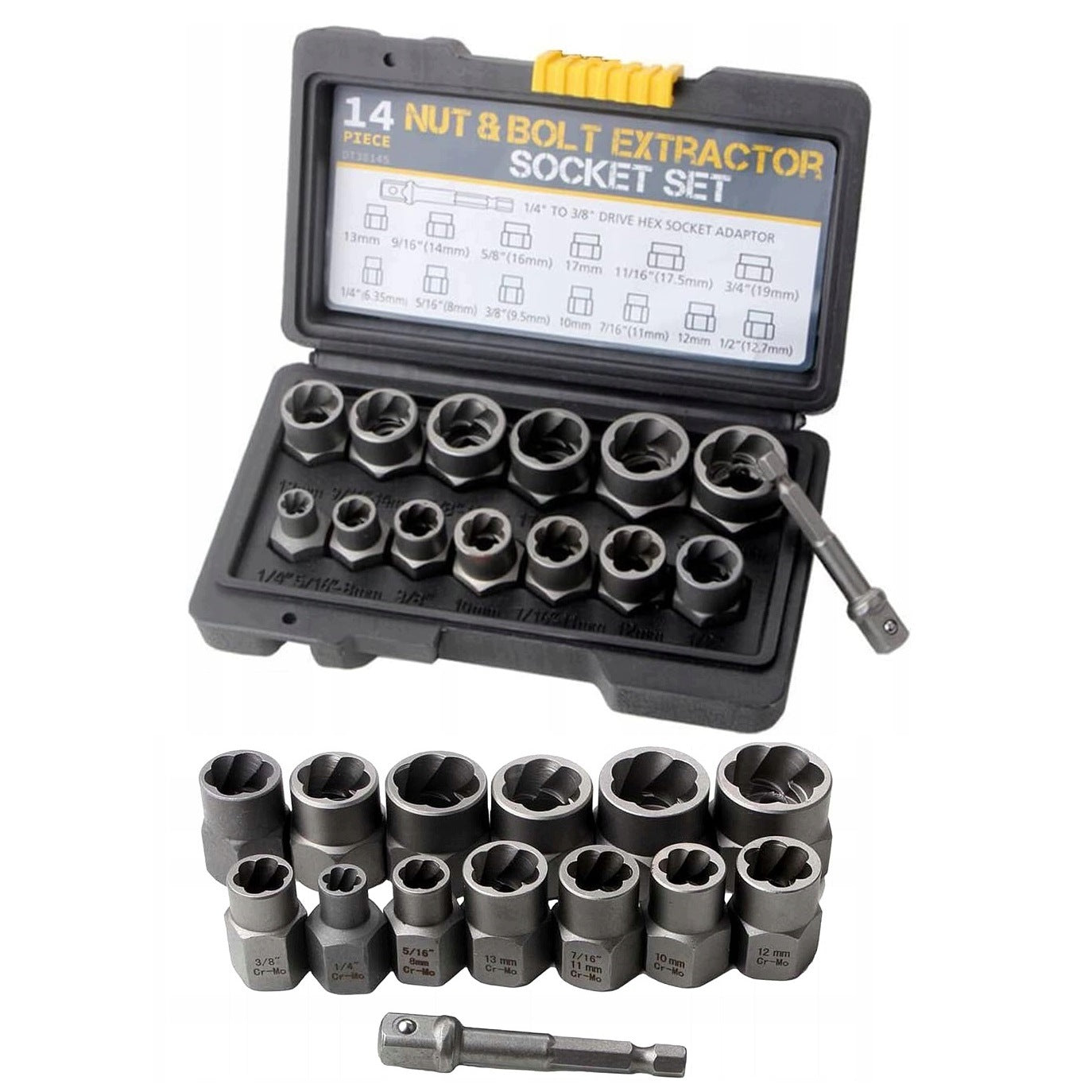 14 PCS IMPACT SCREW AND NUT REMOVAL KIT WINCH PULLERS