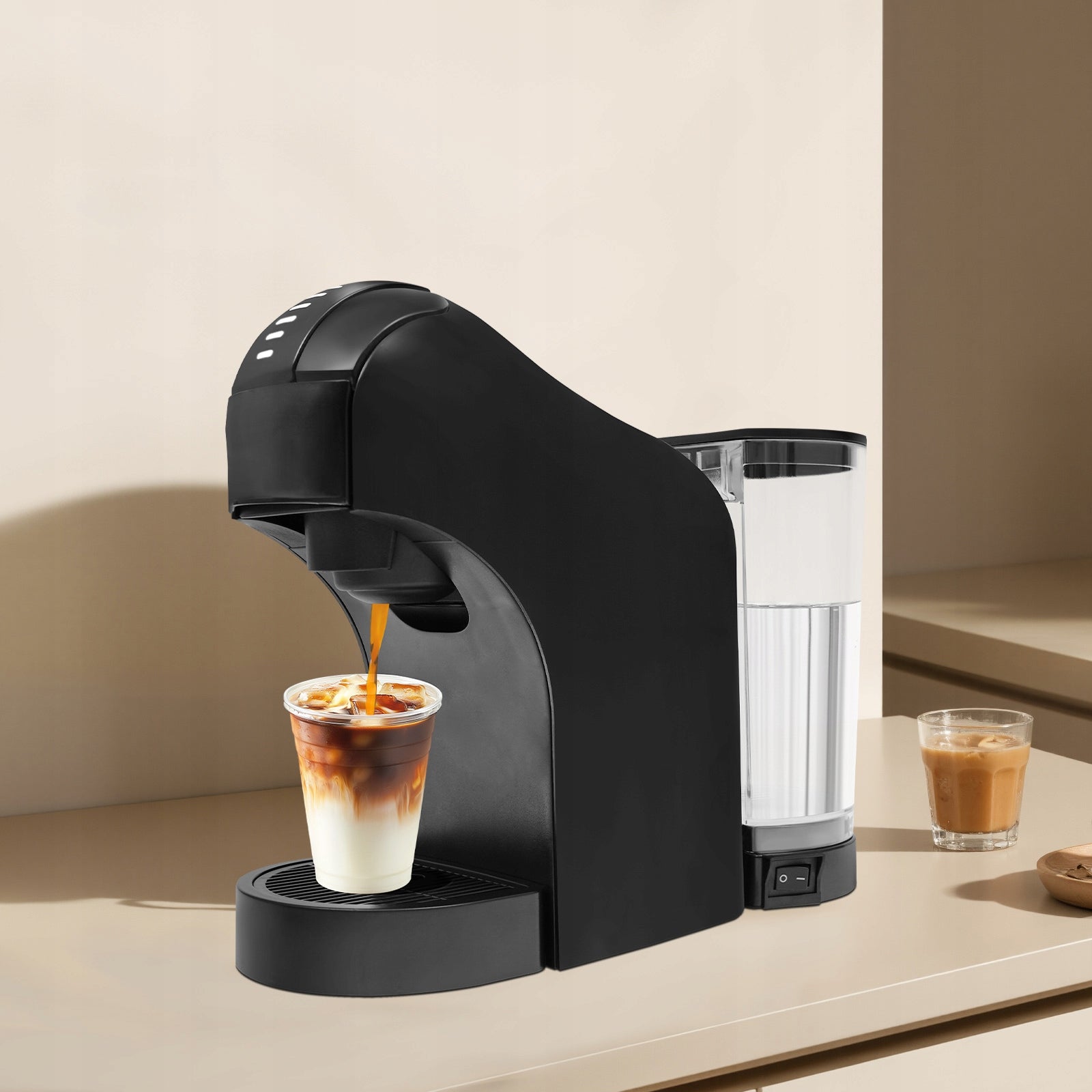 1400W Black Capsule Coffee Machine, Electric Capsule Coffee Maker, 220V Manufacturer code G2025071807
