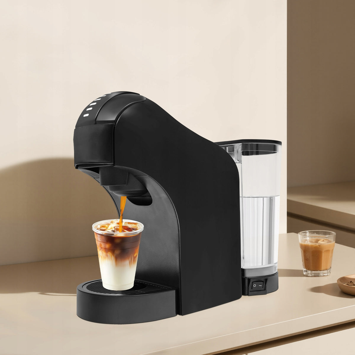 1400W Black Capsule Coffee Machine, Electric Capsule Coffee Maker, 220V Manufacturer code G2025071807