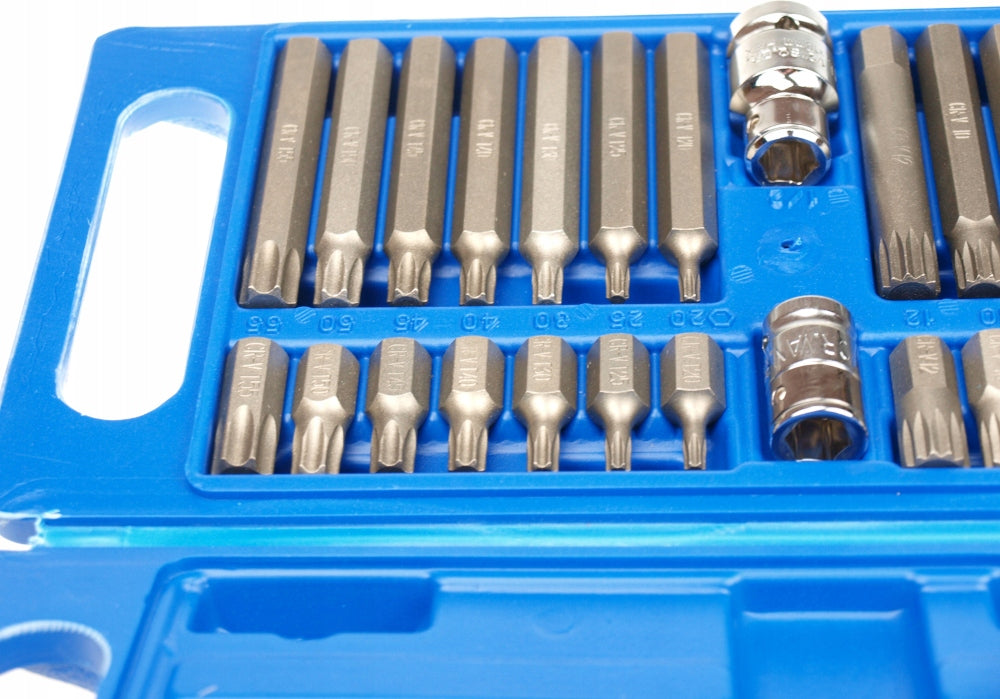 Rinkinys: Allen, Torx, Spline antgaliai ir raktai, 40 vnt.