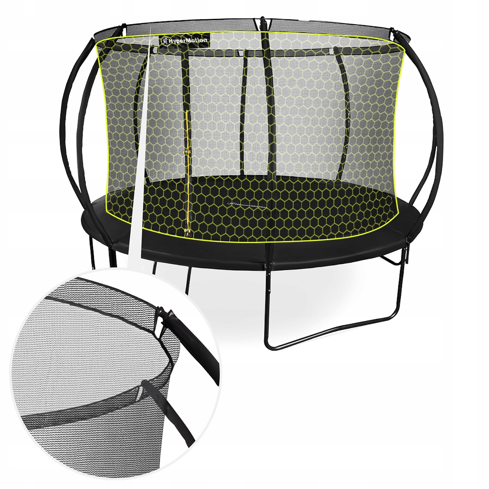 14FT Children's Garden Trampoline with Ladder and Mesh Easy Assembly Net height 180 cm