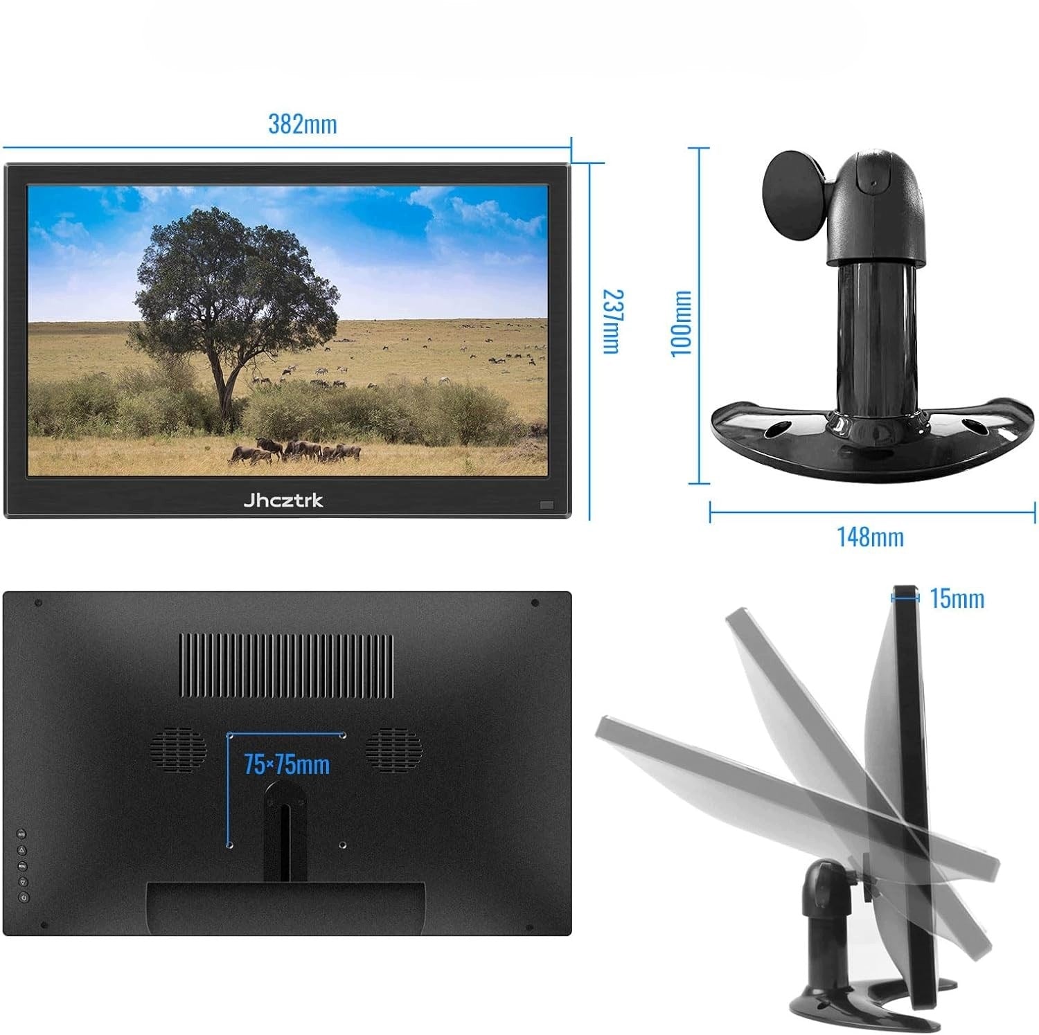 15,6 Inch Portable Touch Monitor, 1080P sRGB FHD HDR USB HDMI M3196 Brand no brand