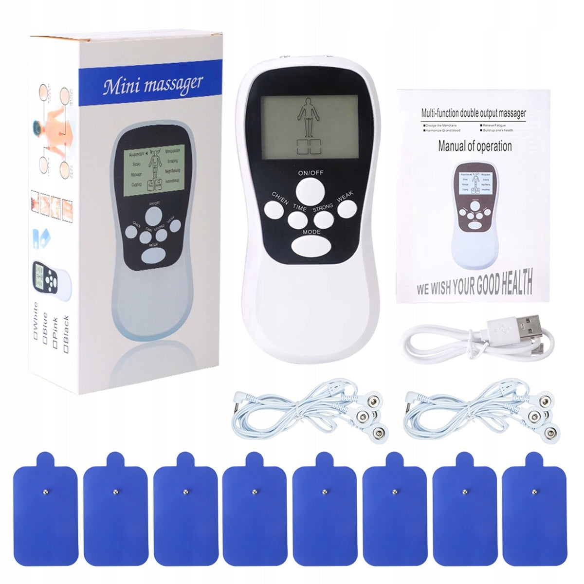 15 Levels TENS Massager 8 Modes with LCD Display for Feet Packaging status original
