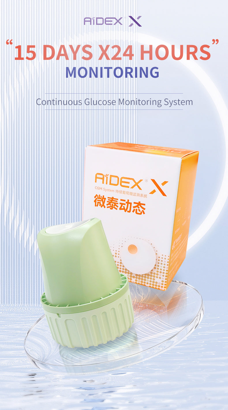 15 days 24h Continuous Blood Sugar Monitor Aidex Bluetooth CGMS for Diabetes Medical device yes