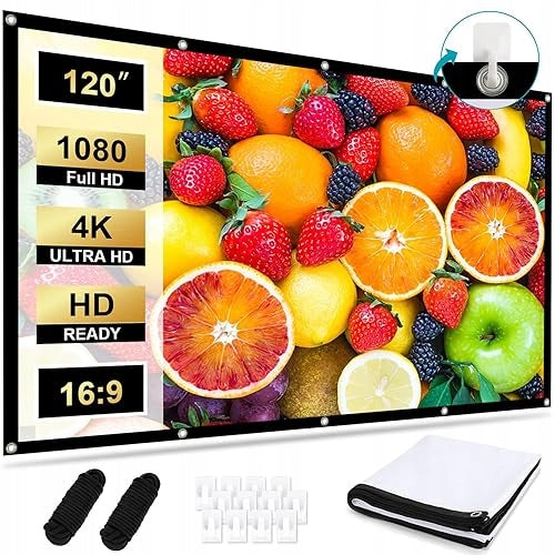150 INCH 4K HD PROJECTION SCREEN PORTABLE FOLDABLE FOR HOME THEATER Model B0D78Z7WG1