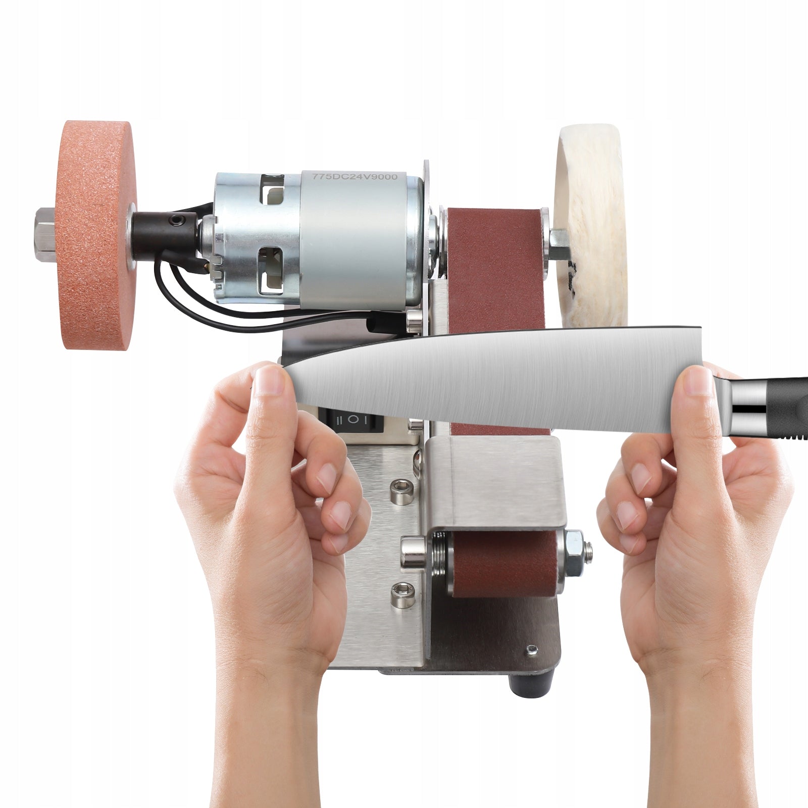 150W ELECTRIC 775 MOTOR BELT SANDER 7-STAGE ADJUSTABLE POLISHER 9000R/MIN Packaging status original