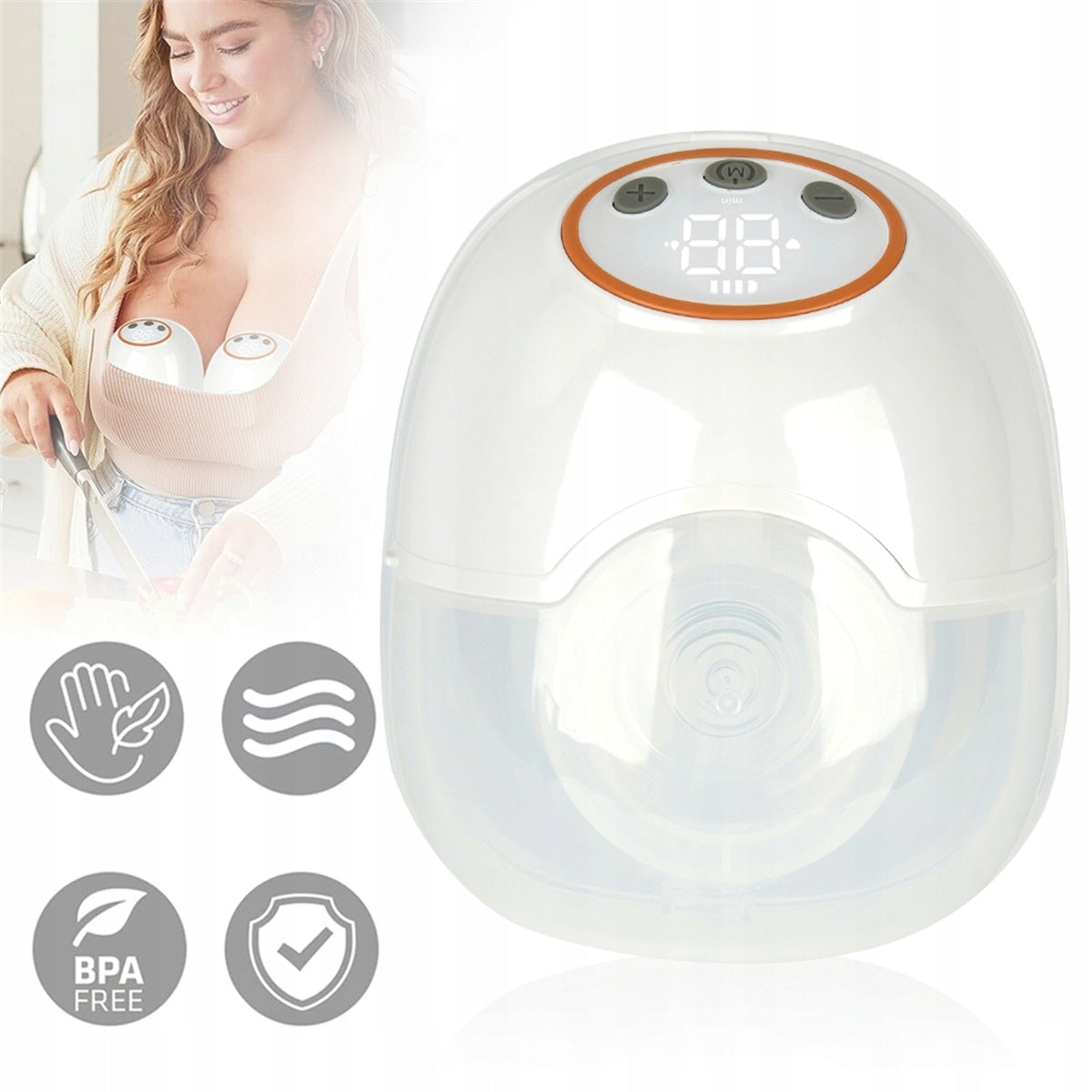 150ml Electric Compact Breast Pump with Rechargeable Battery and Fast Charging