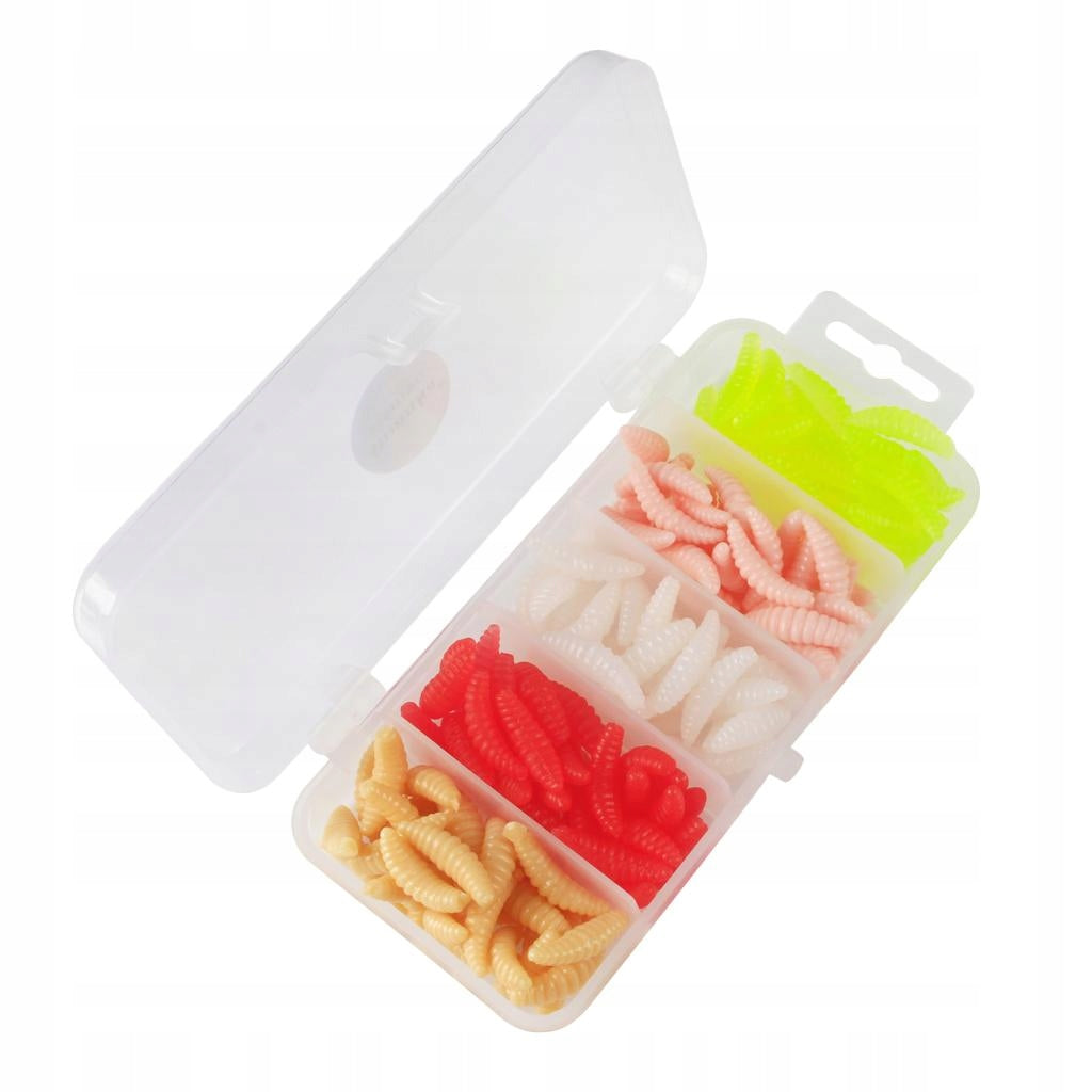 150pcs Fishing Lures Set Soft Maggots Lures Earthworm Baits for Carp Model Miękkie przynęty wędkarskie
