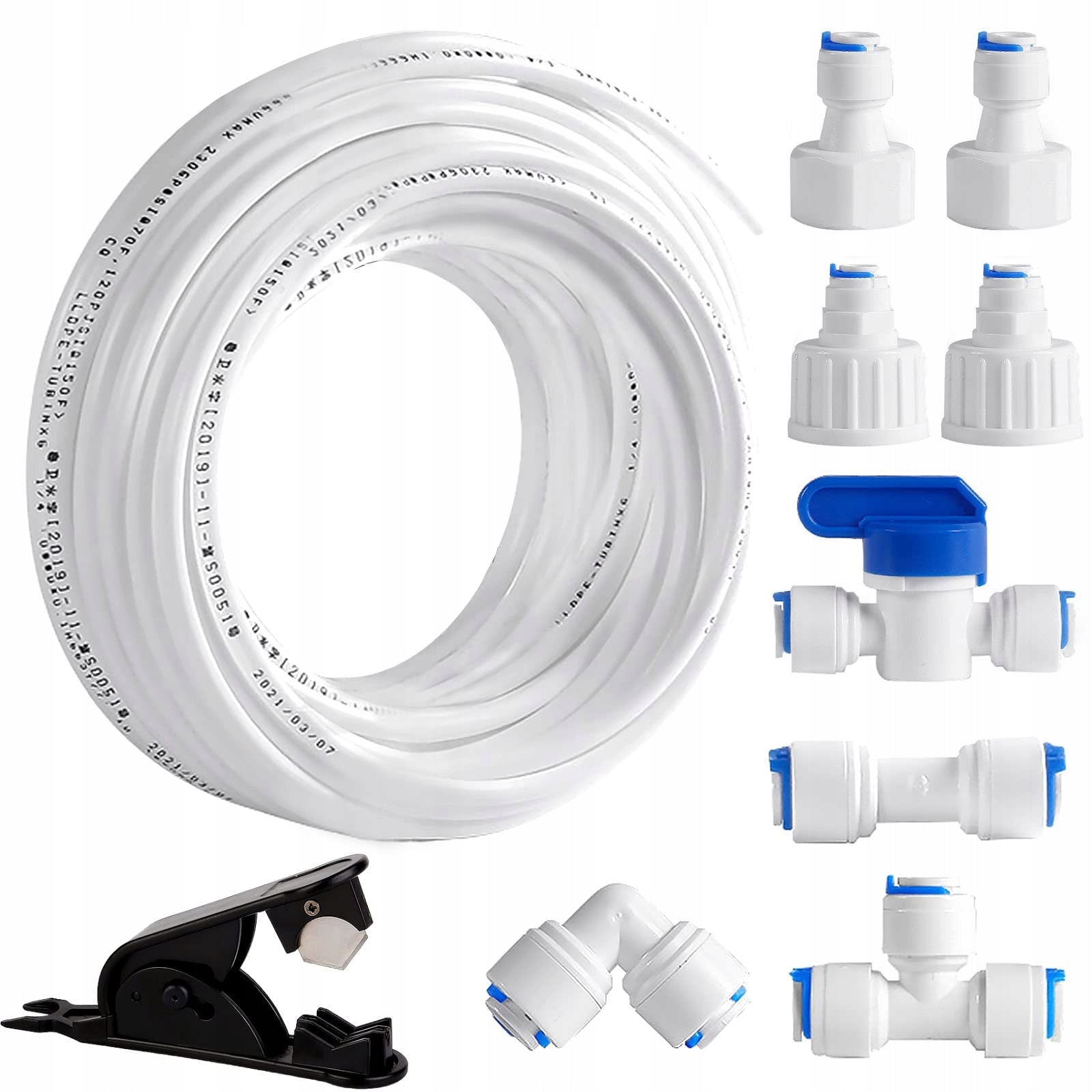 15M PP HOSE for water+FULL SET:Ball valve, quick couplers, taps. For RO