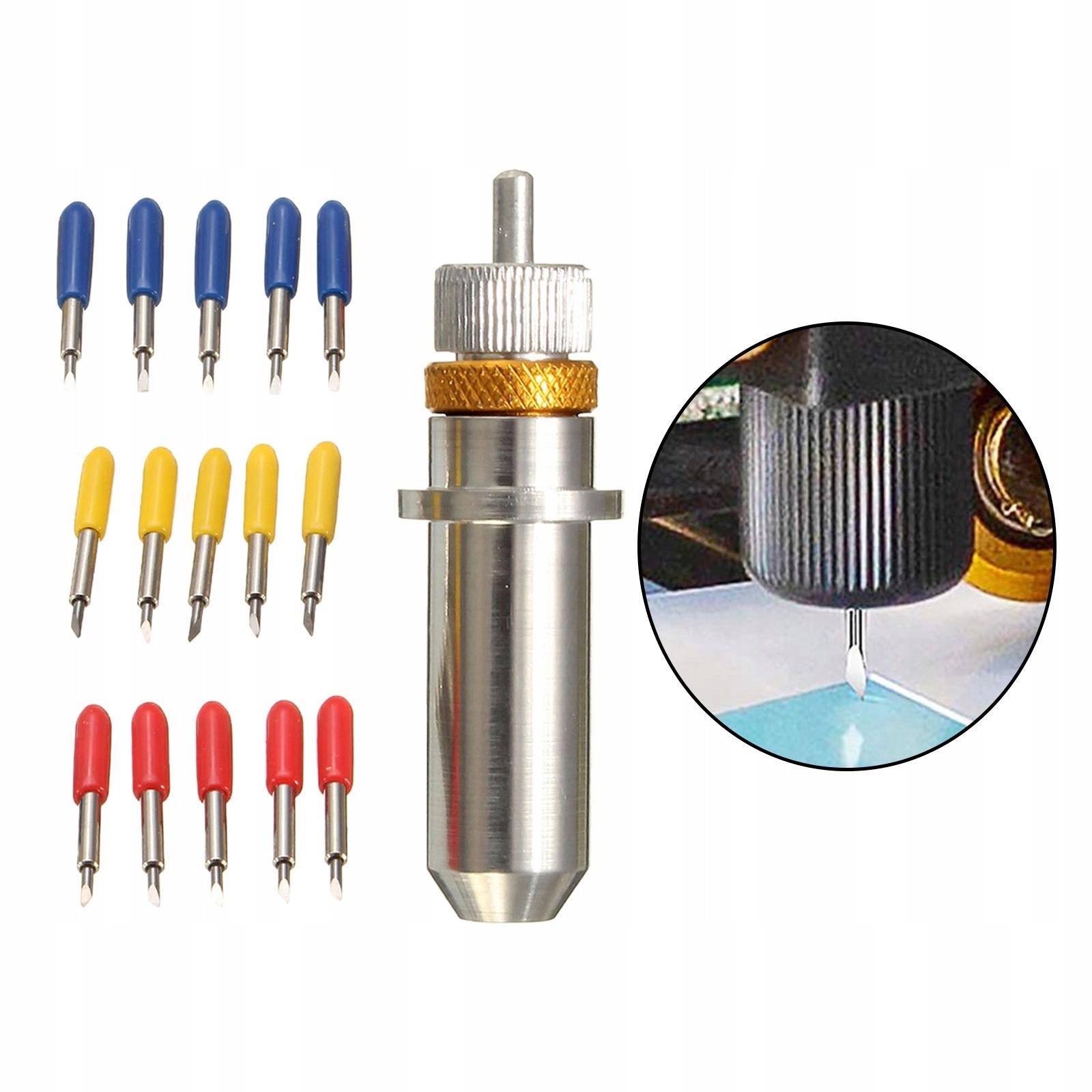 15Pcs 30/45/60 degree + 1Pc Blade Holder For Vinyl