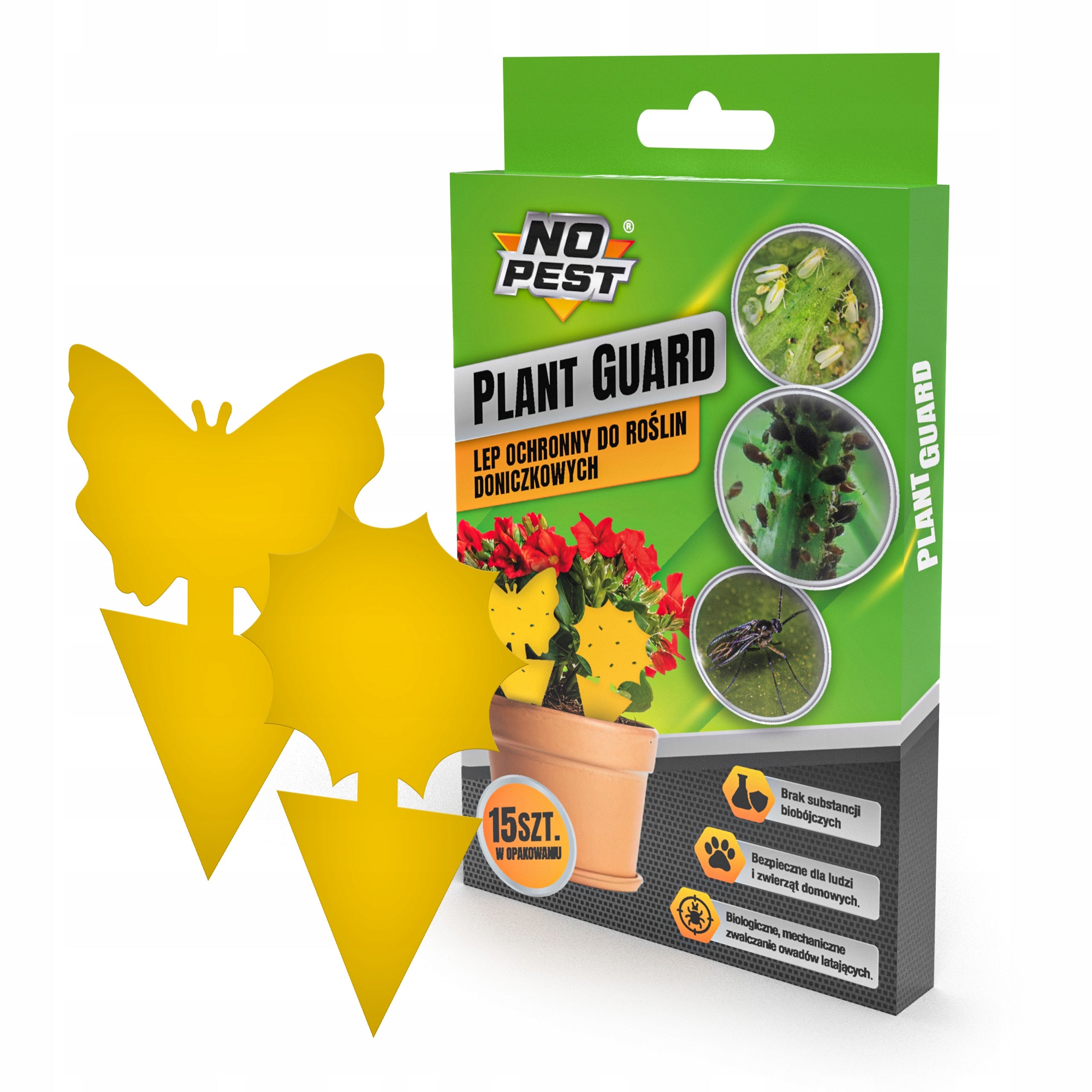15x STICKY TRAP STICKY BUTTERFLY FOR POTS ON EARTH APHIDS Packaging status original