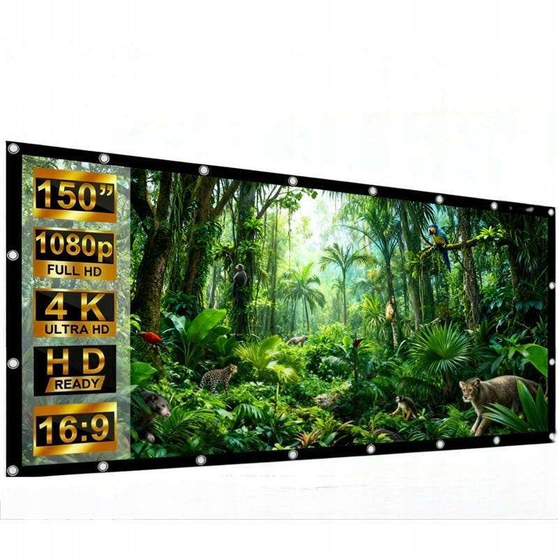 16:9 150 inch Portable Folding Projection Screen
